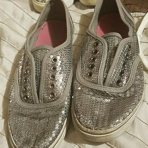 Sparkly silver shoes